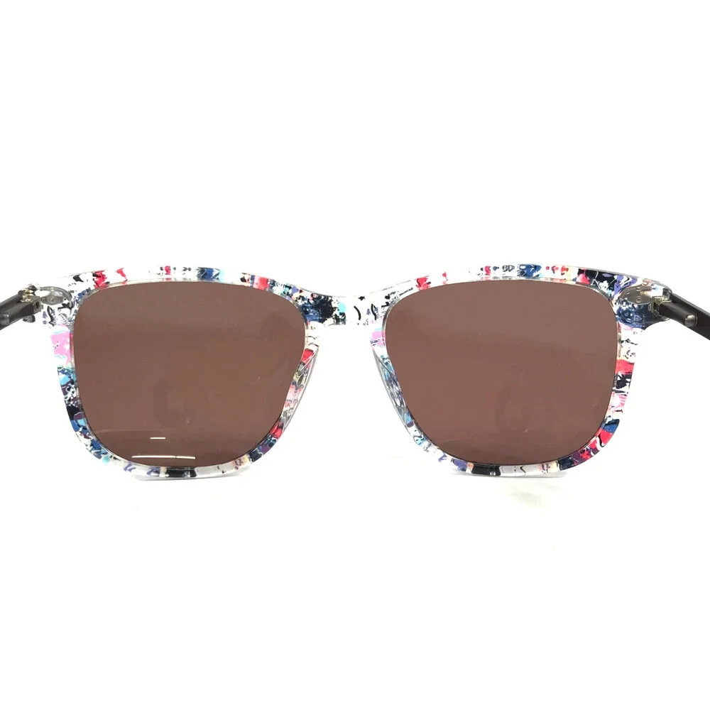 Robert Graham Sunglasses HERMAN CLR Clear Multicolor Frame w/ Light Brown Lenses